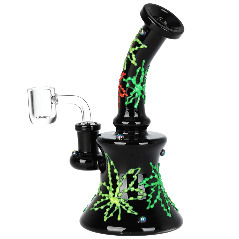 Neon Rasta Leaf Dab Rig - Image 2