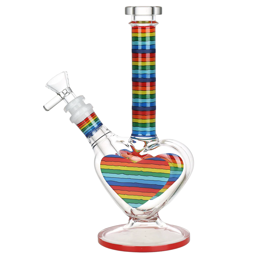 Rainbow Striped Heart Bong - Image 2