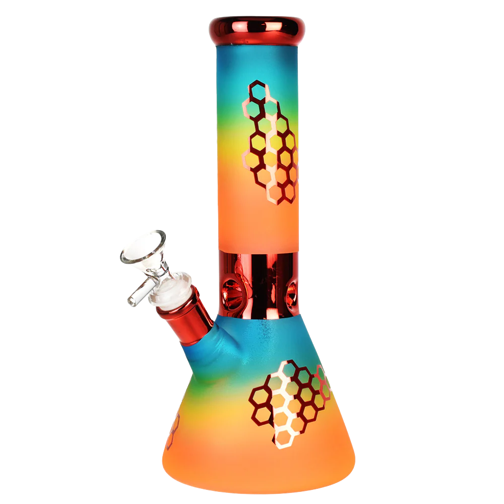 SeshGear Rainbow Honeycomb Beaker Bong - Image 3